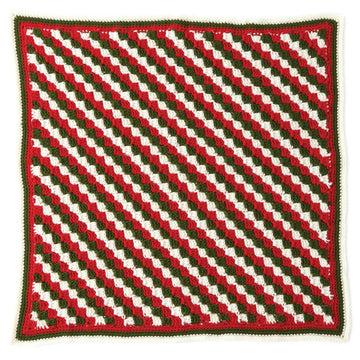 Diagonal Stripes Blanket Square For Stocking in Caron United - Downloadable PDF