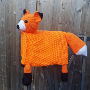 3in1 Woodland Fox Folding Baby Blanket Toy Lovey