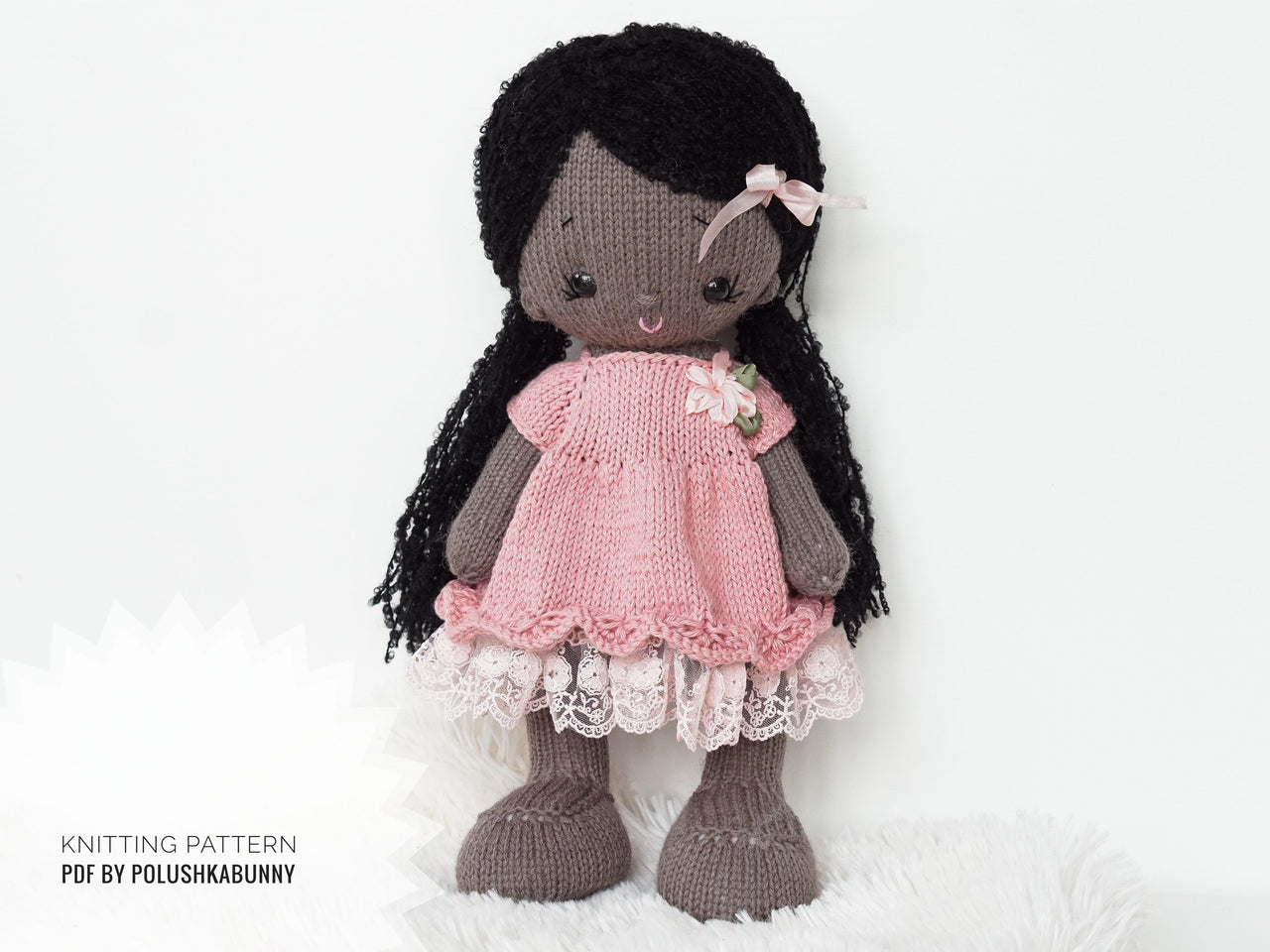 Knitting Pattern, Doll clothes - Shabby Chic dress supplement