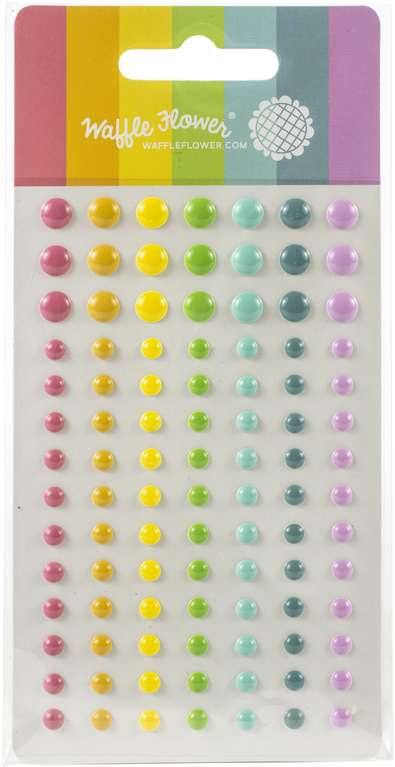 Waffle Flower Crafts Enamel Dots - Up & Running-Multicolor