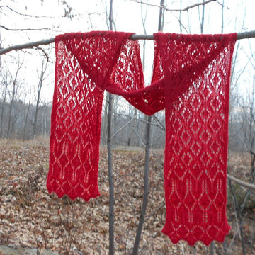 Cranberry Sauce Lace Scarf