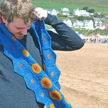 Geminids Meteor Crochet Scarf