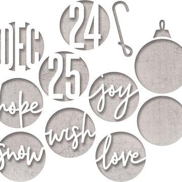 Sizzix Thinlits Dies By Tim Holtz - Circle Words, Christmas