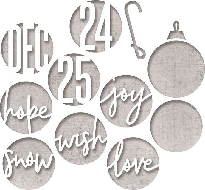 Sizzix Thinlits Dies By Tim Holtz - Circle Words, Christmas