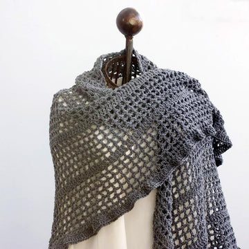 Simple Triangle Crocheted Shawl