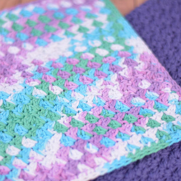 Cotton Grit Stitch Washcloth