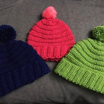 Swirly Whirly Pompom & Bun Hat