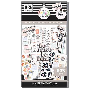 The Happy Planner Colorful Leopard 30 Sheet Sticker Pad