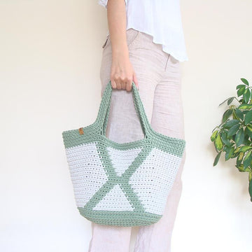 Geometric Basket Bag