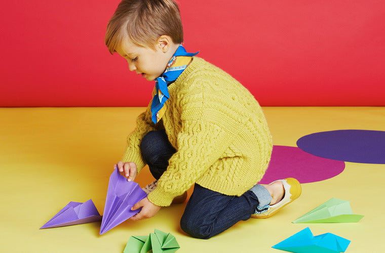 Ethan Jumper - Knitting Pattern For Kids in Debbie Bliss Baby Cashmerino
