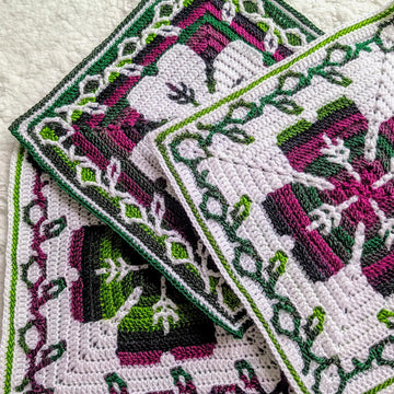Celtic Clover Mosaic Square