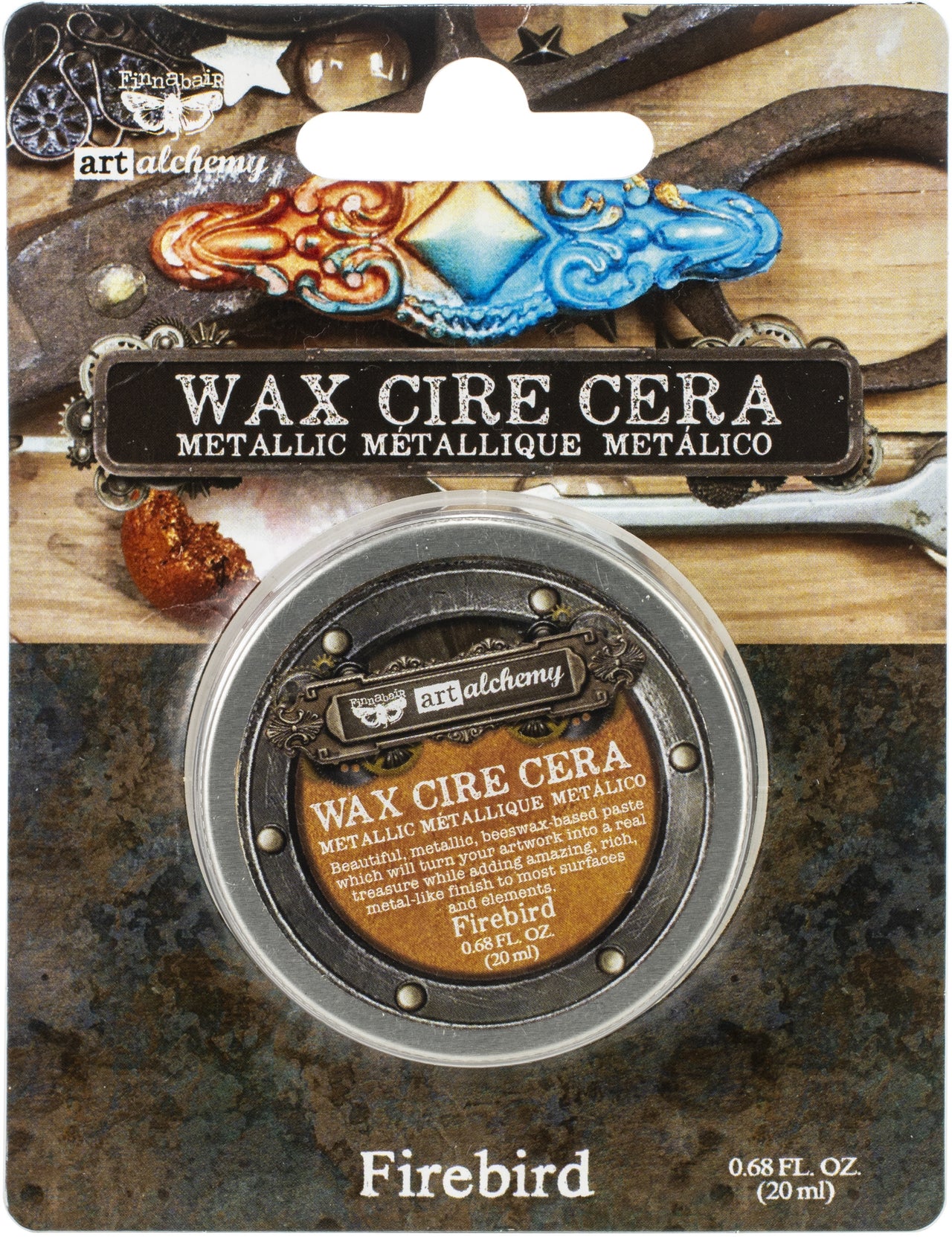 Prima Marketing Finnabair Art Alchemy Metallique Wax .68 Fluid Ounce - Firebird