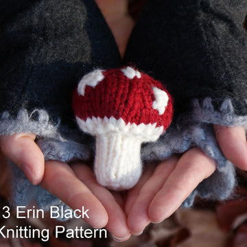 Chunky Knit Woodland Toy Ornaments: Mushroom, Acorn, Heart, Hedgehog (approx. 3")
