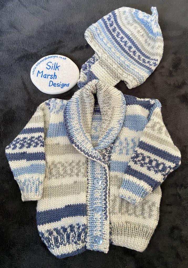 Ashley Unisex Cardigan & Hat (with ear flaps)