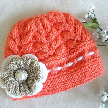 Knitting PATTERN Baby Hat Baby Girl