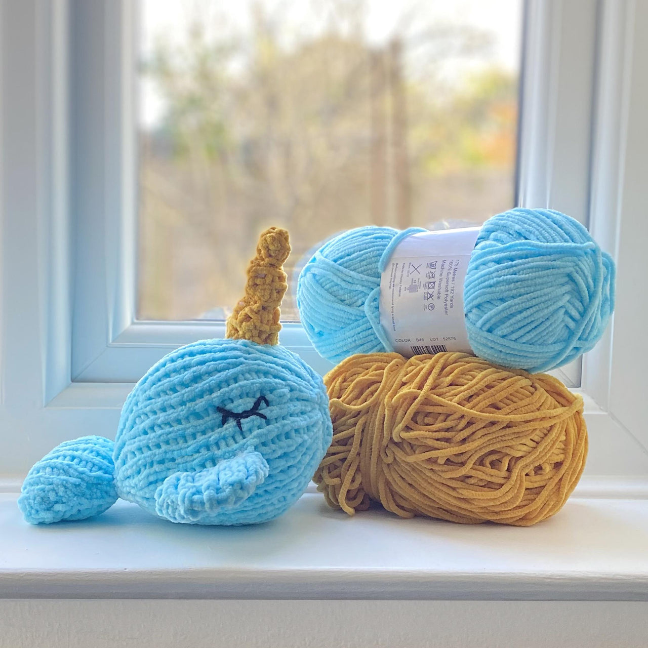 Chunky Soft Narwhal Toy Knitting Pattern