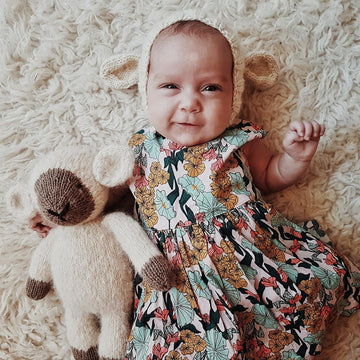 Lamb and Bunny Bonnet