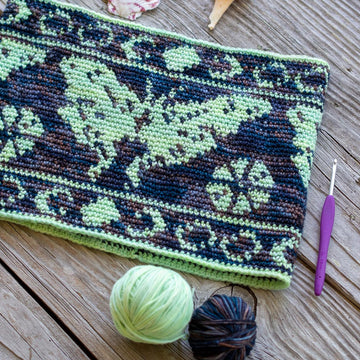 Luna Moth Crochet Cowl