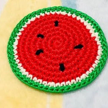 Watermelon Slice Coaster Crochet Pattern
