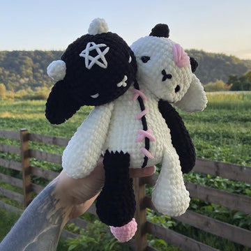 Two-headed Baphomet | Crochet Pattern | Fantasy Amigurumi Monster, Angel Demon Toy