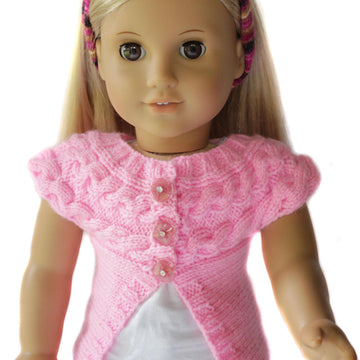 Cable Shrug for 18 inch Dolls