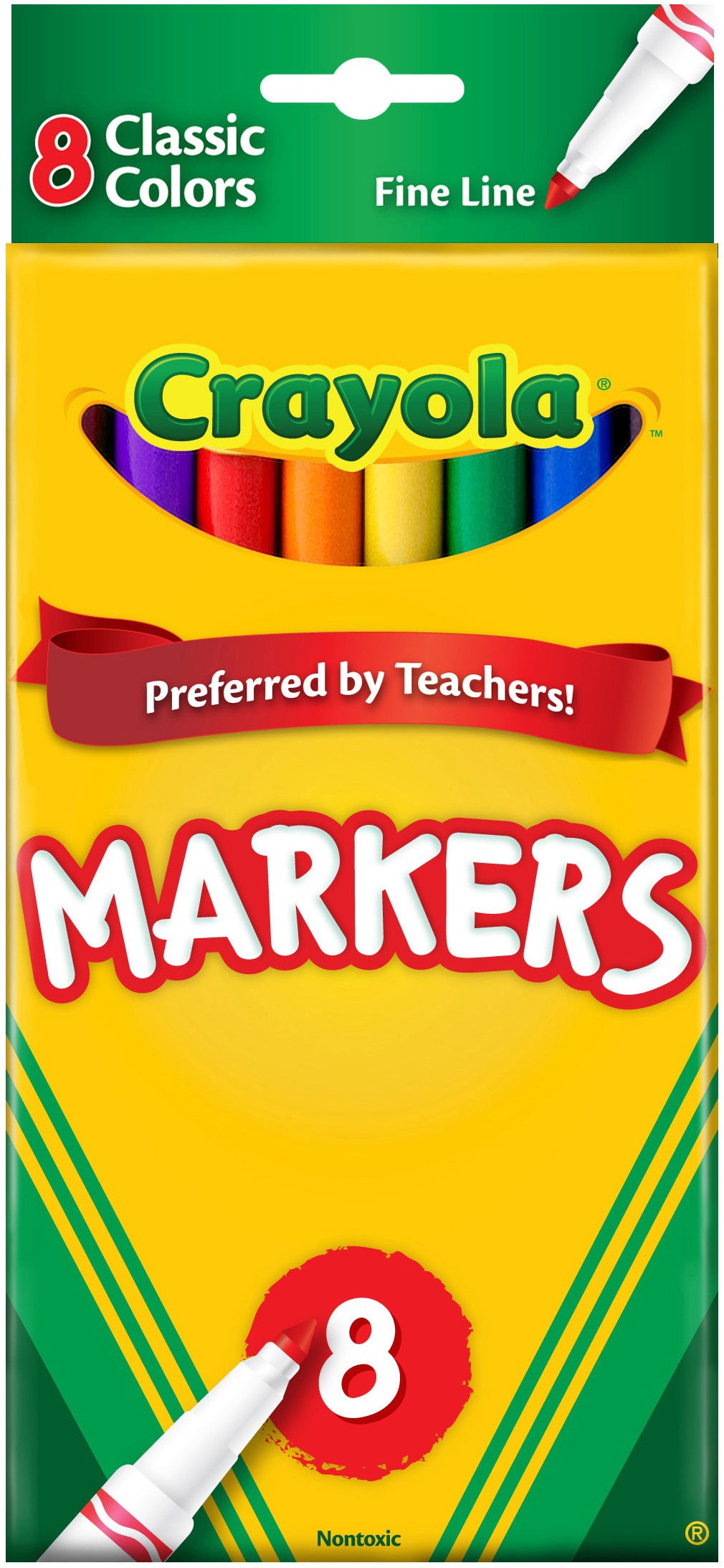 Crayola Fine Line Markers - Classic Colors 8/Pkg