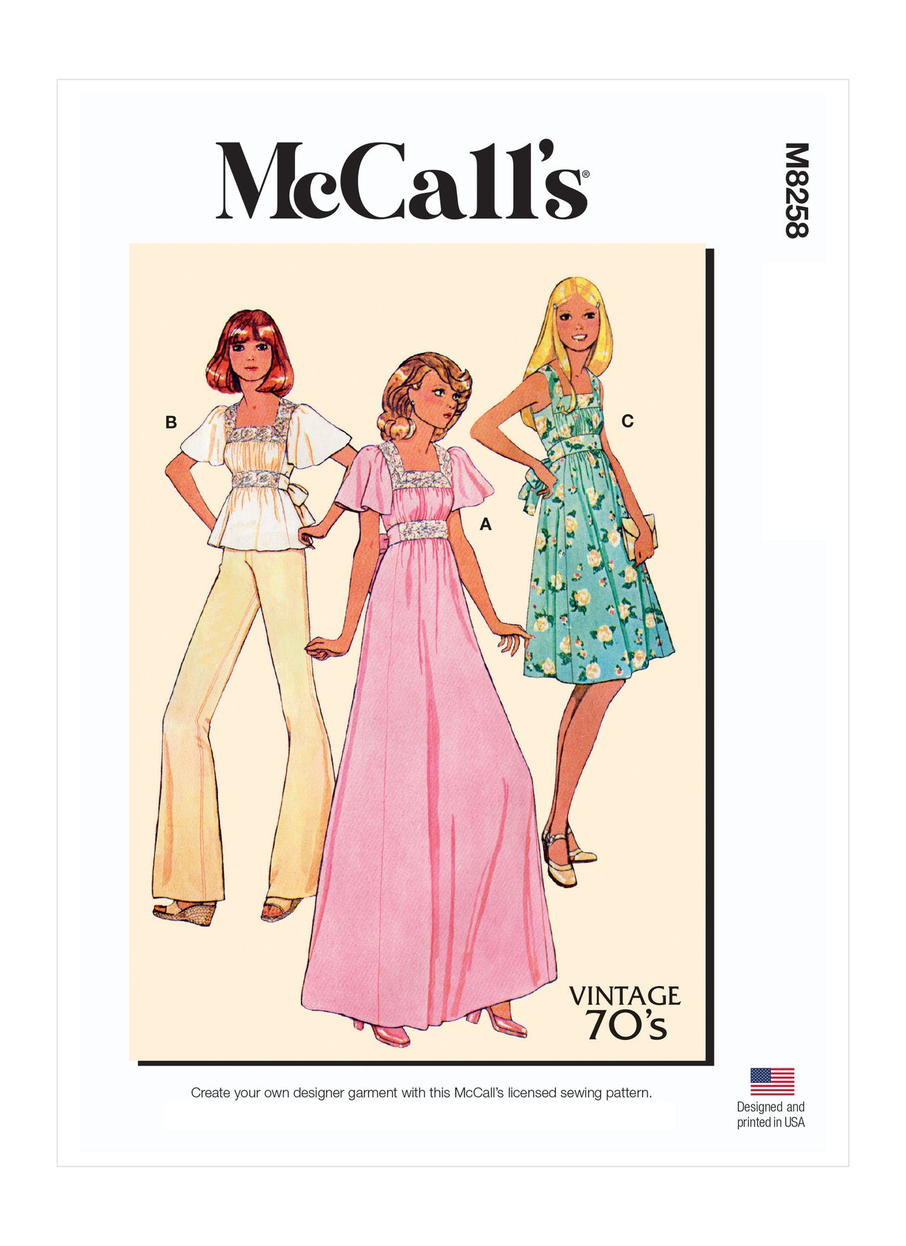 McCall's Misses' Dresses and Top M8258 - Sewing Pattern