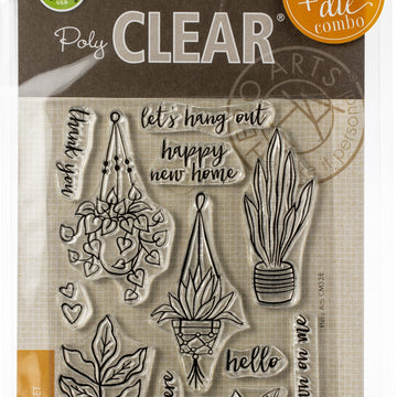 Hero Arts Clear Stamp & Die Combo - Hang In There Potted Plants