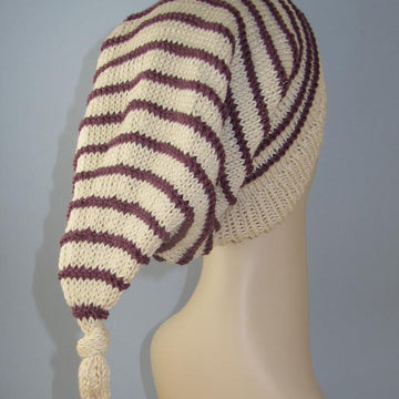 Stripe Topknot Pixie Hat