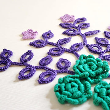 Purple branches and 3d clones knot flowers