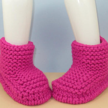 Super Chunky Simple Garter Stitch Ankle Boots