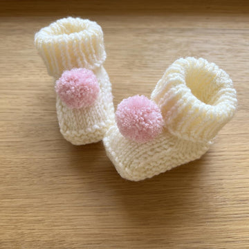 Baby Pompom Booties