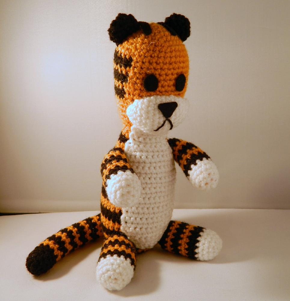 Harold the plush tiger amigurumi stuffie
