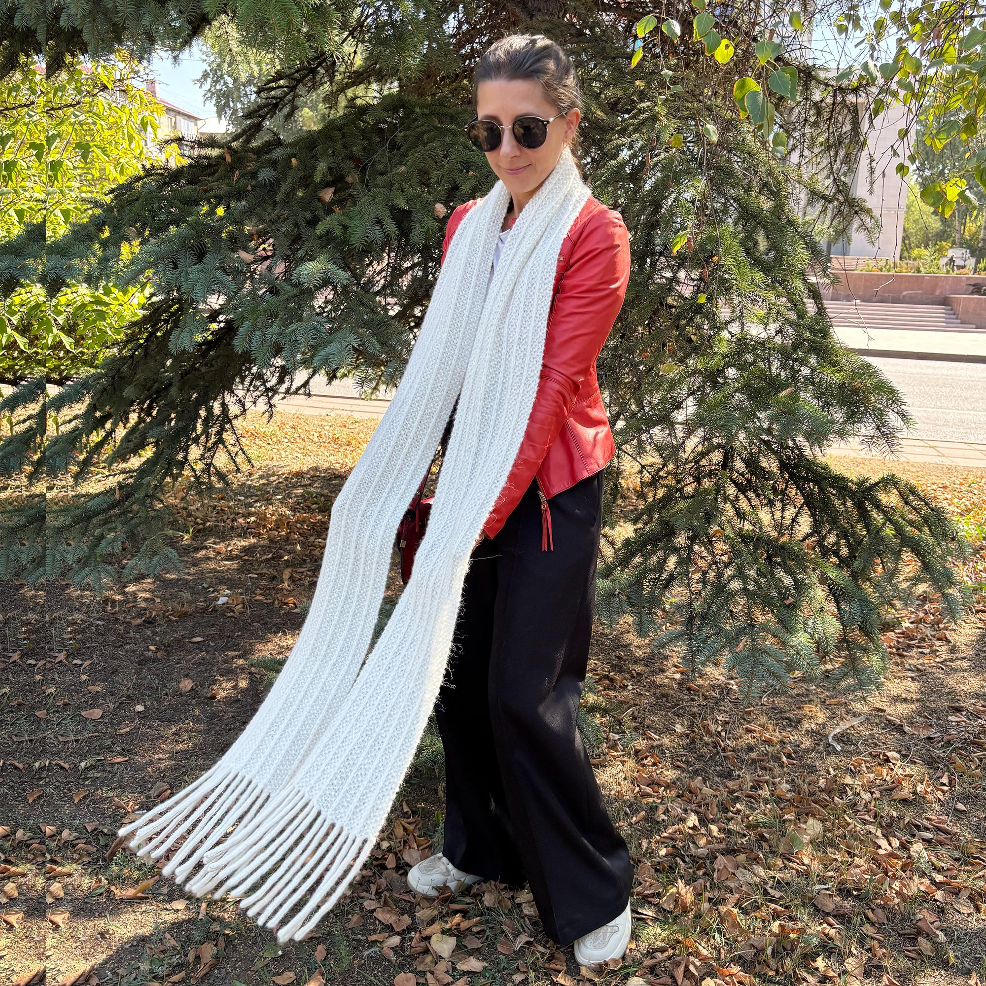 Knitted Long Air Scarf