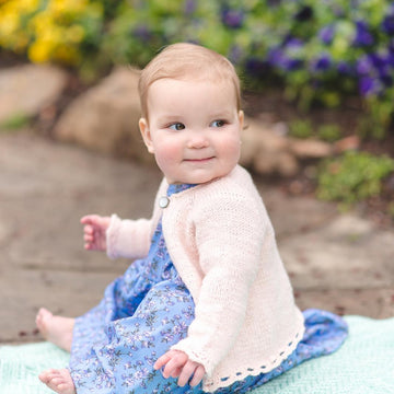 Rosy Scalloped Cardigan