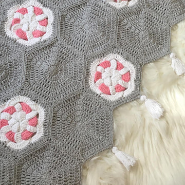 Granny Hexagon Baby Blanket N 360