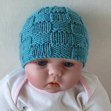 Timmy - Seamless block stitch baby beanie