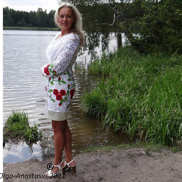 With poppies lace cardigan
