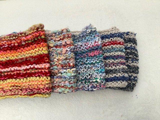 Charity scarf from scraps