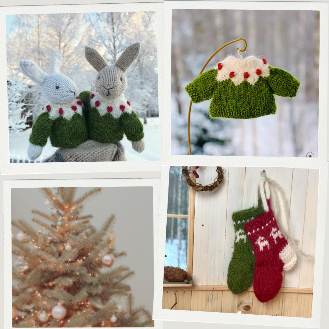 Christmas outfits for doll and home decor