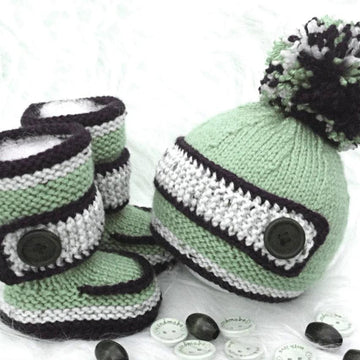 Baby Boy Set Knitted Baby Hat Baby Shoes