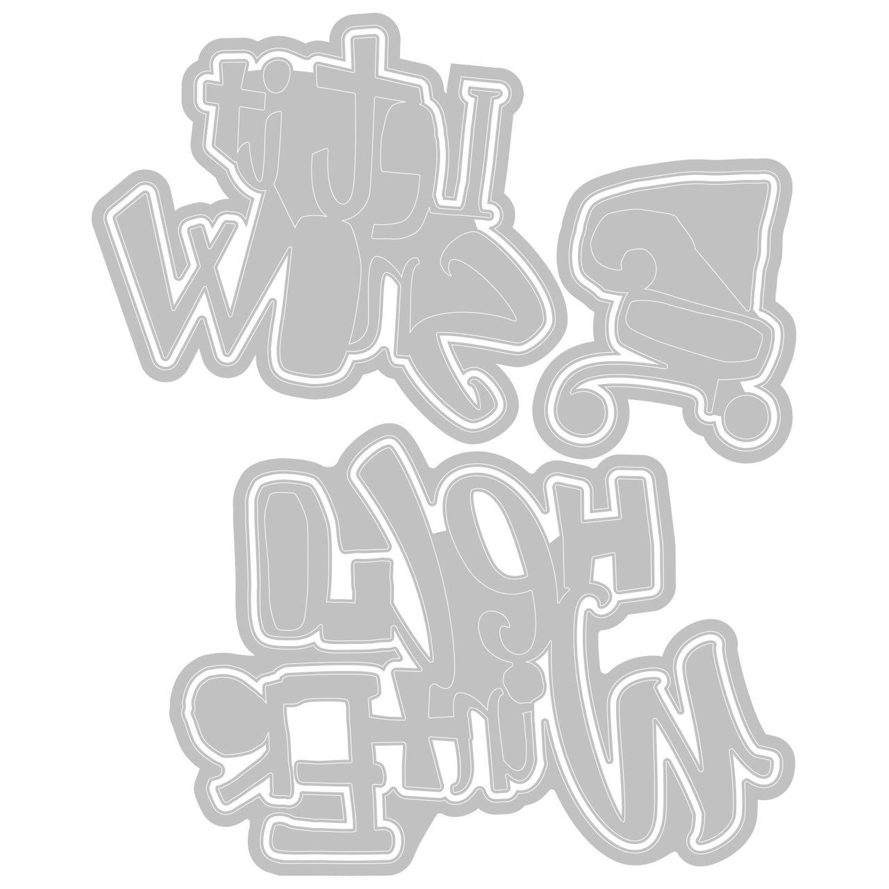 Sizzix Thinlits Die Set 6PK - Festive Words