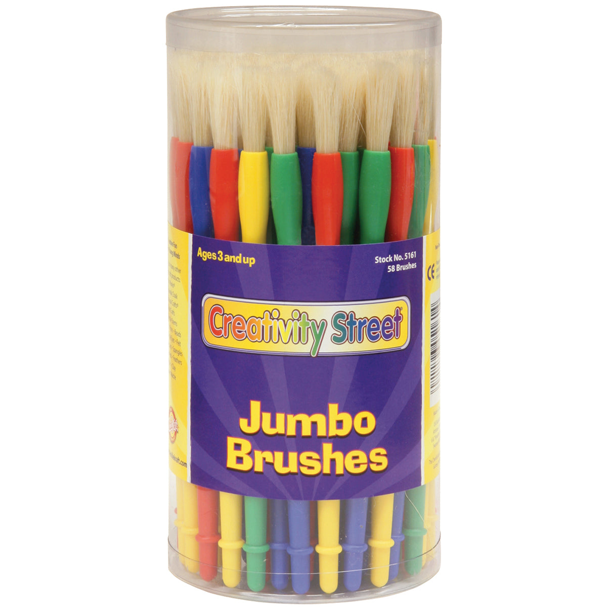 Pacon Jumbo Paintbrush Canister - 58/Pkg