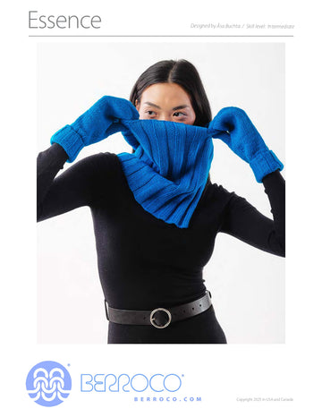 Essence Scarf and Gloves in Berroco Merino 401 - Downloadable PDF