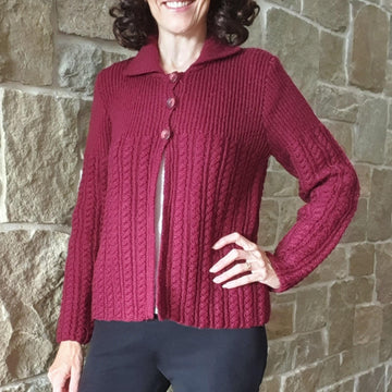 Connie Plus - Cable and Rib Jacket