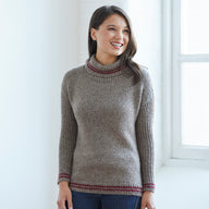 856 Red Maple - Jumper Knitting Pattern for Women in Valley Yarns Peru