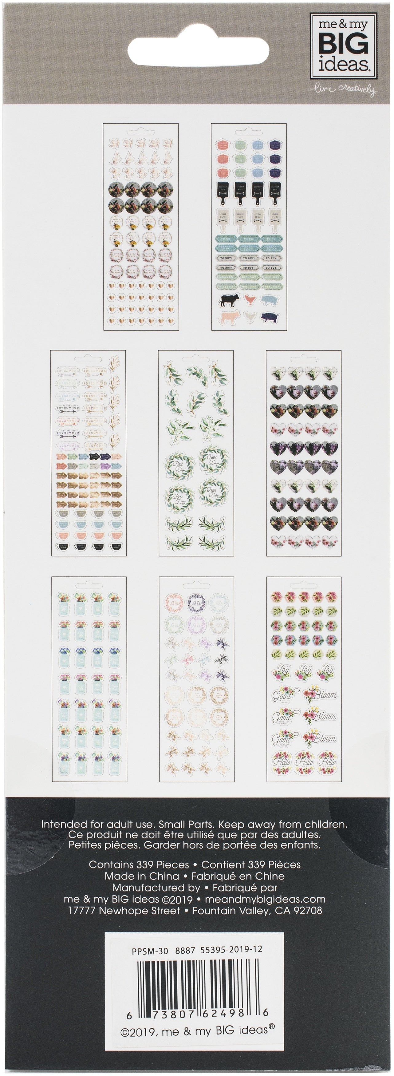 The Happy Planner Sticker Sheets 8/Pkg - Farmhouse, 339/Pkg