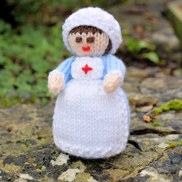 Miniature WWI Red Cross Nurse Doll Knitting Pattern - Toy Knitting Pattern