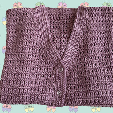 All Over Pattern Crochet Cardigan