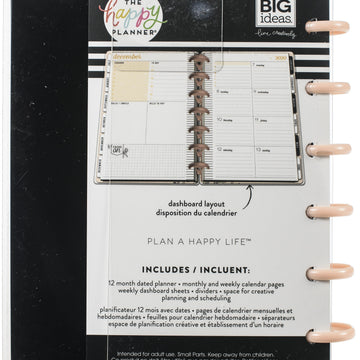 Happy Planner 12-Month Dated Mini Planner - Modern Farmhouse, July 2020-June 2021